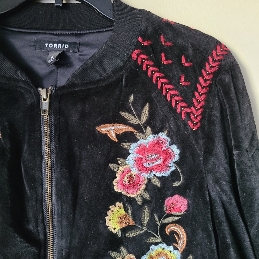 Torrid Black Embroidered Jacket - Picture 2 of 12